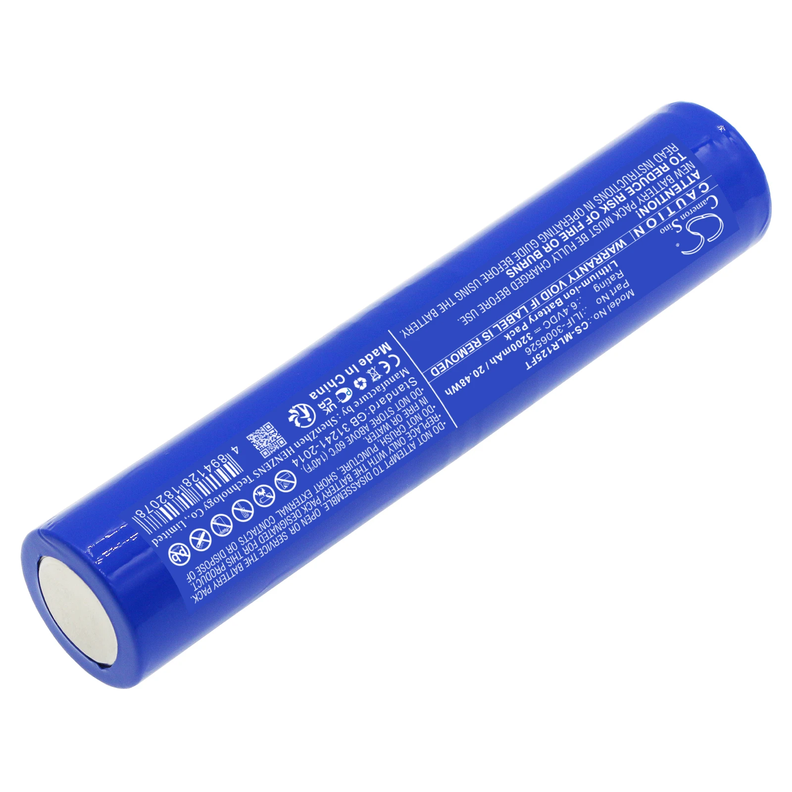 Flashlight 3200mAh / 20.48Wh Battery For Maglite:ILIF-3006526 Fit Model :Maglite ML125 ML150LR ML150LRX