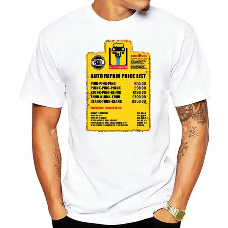 Title: Workshop Price List T-shirt men t shirt