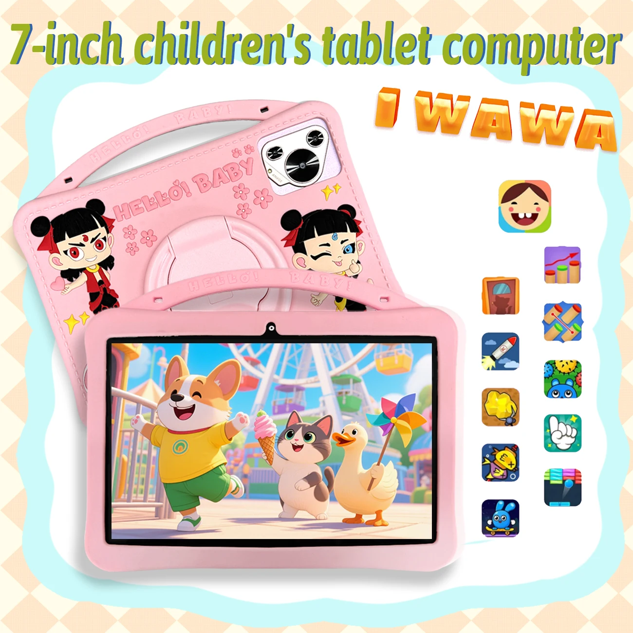 แท็บเล็ตสําหรับเด็ก 10.1 , Android, ความละเอียดสูง, กล้องคู่, รองรับการเชื่อมต่อไร้สาย, การควบคุมโดยผู้ปกครอง, หลายภาษา