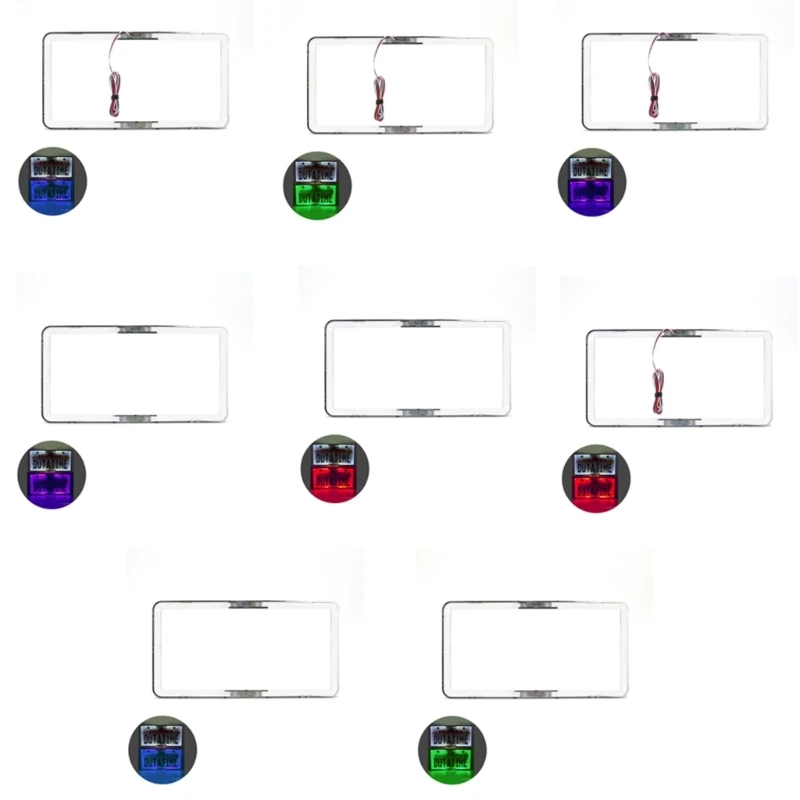 2025 New multifunction Car Accessory LED Light Up License Plate Frame In US Designs Car License Plate Stand for Outdoor