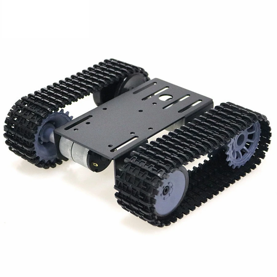 Tank Car Chassis Smart Tank Car Chassis Tracked Crawler Robot Platform with Dual DC 12V Motor for DIY for Arduino T101-P/TP101