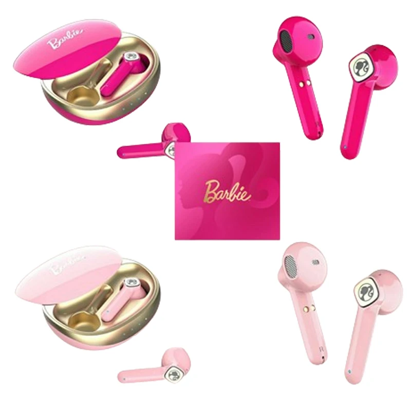 

Miniso Barbies Wireless Bluetooth Headset Cartoon Mini Retro Kawaii Anime Figure Gifts Given Send Girlfriend Simple Universal