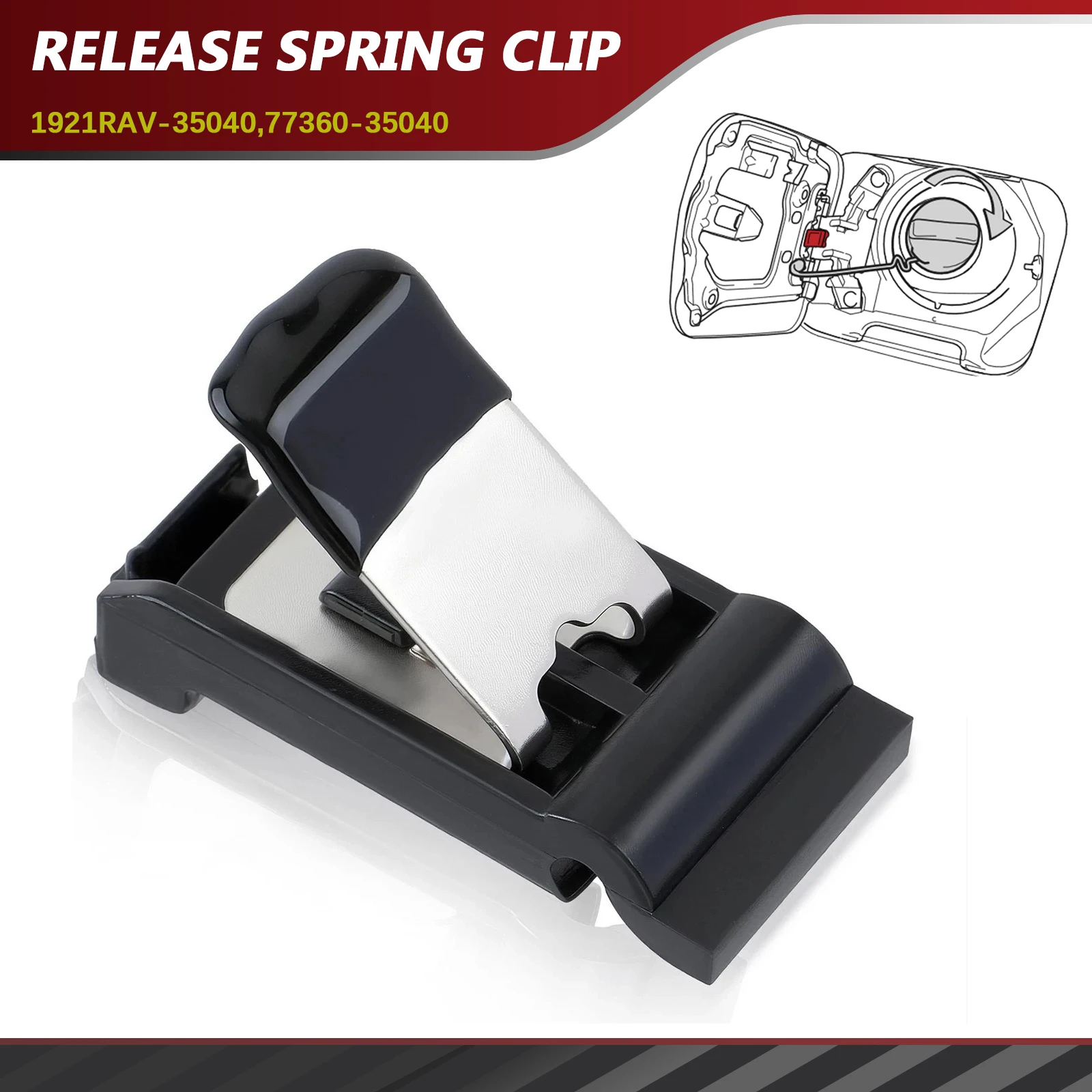 Fuel Filler Opening Lid Spring Hinge Clip For Lexus Toyota RAV4 Camry Avalon Lexus ES300H LX570 77360-35040 Replacement Car Part