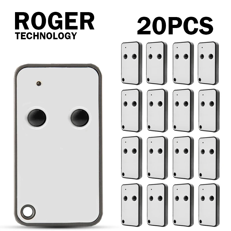 

ROGER E80 TX52R TX54R H80 M80 TX1 TX10 TX22 Garage Door Remote Control 433MHz Rolling Door Sliding Door Control Commands