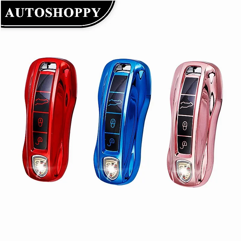 Custodia per chiave auto in TPU di alta qualità per Porsche Panamera Cayenne 971 911 9YA Macan Boxster Protezione remota senza chiave
