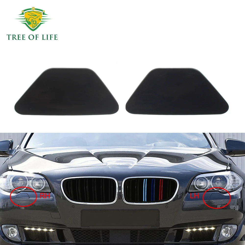 

For BMW 5 F10 F11 520 523 525 528 530 535 550 New Headlamp Washer Spray Nozzle Cover Cap 2010 2011 2012 2013 Black