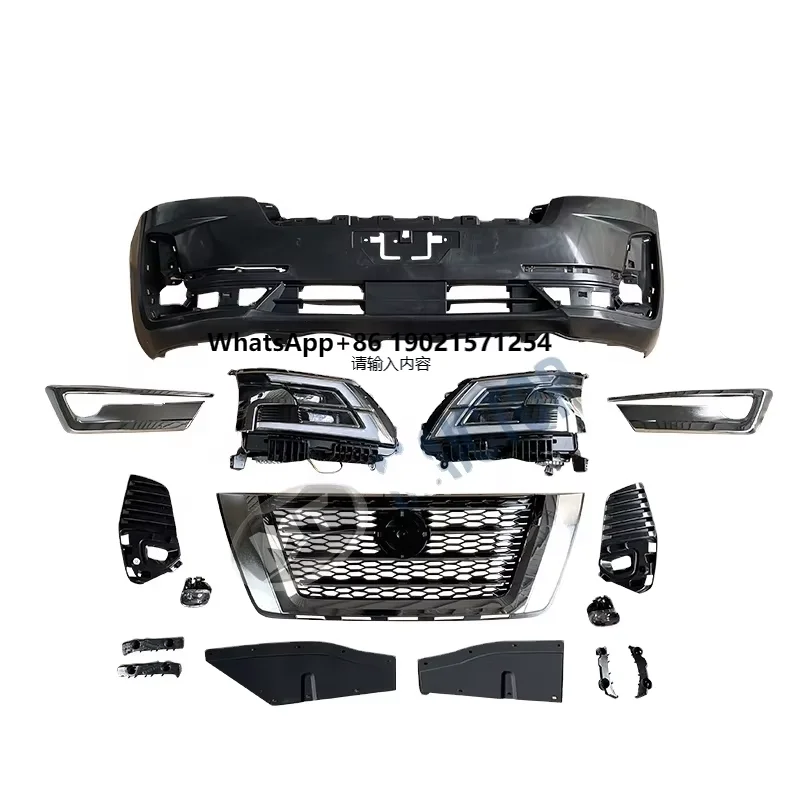 

2020 Maictop Car Body Kit Body Parts Front Bumper Facelift Grille Headlight Head Light Head Lamp for Patrol
