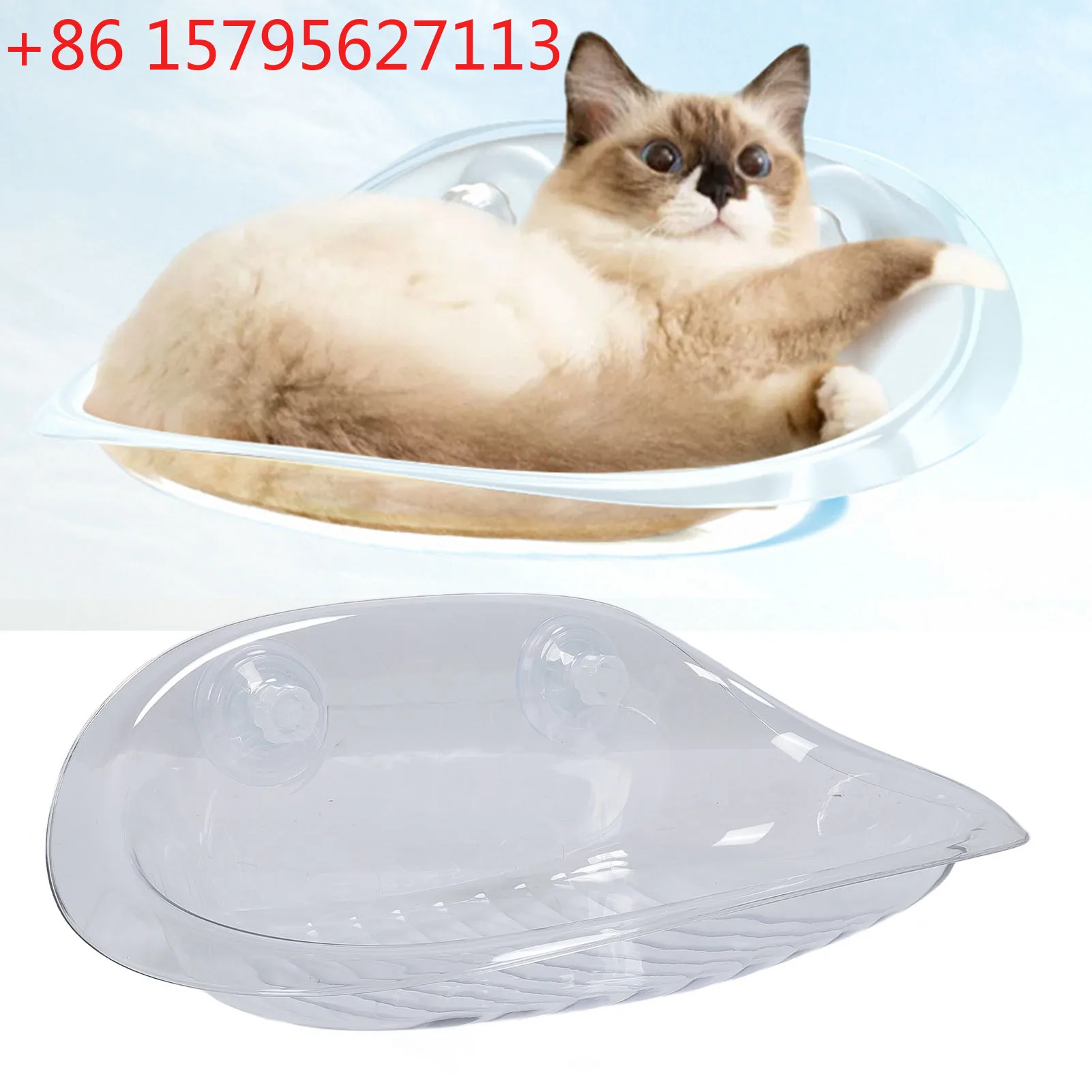 

Transparent Hanging Cat Sleeping Bed Sturdy Transparent Cat Hammock Versatile Spacious Space Falling Resistant for Home Indoor