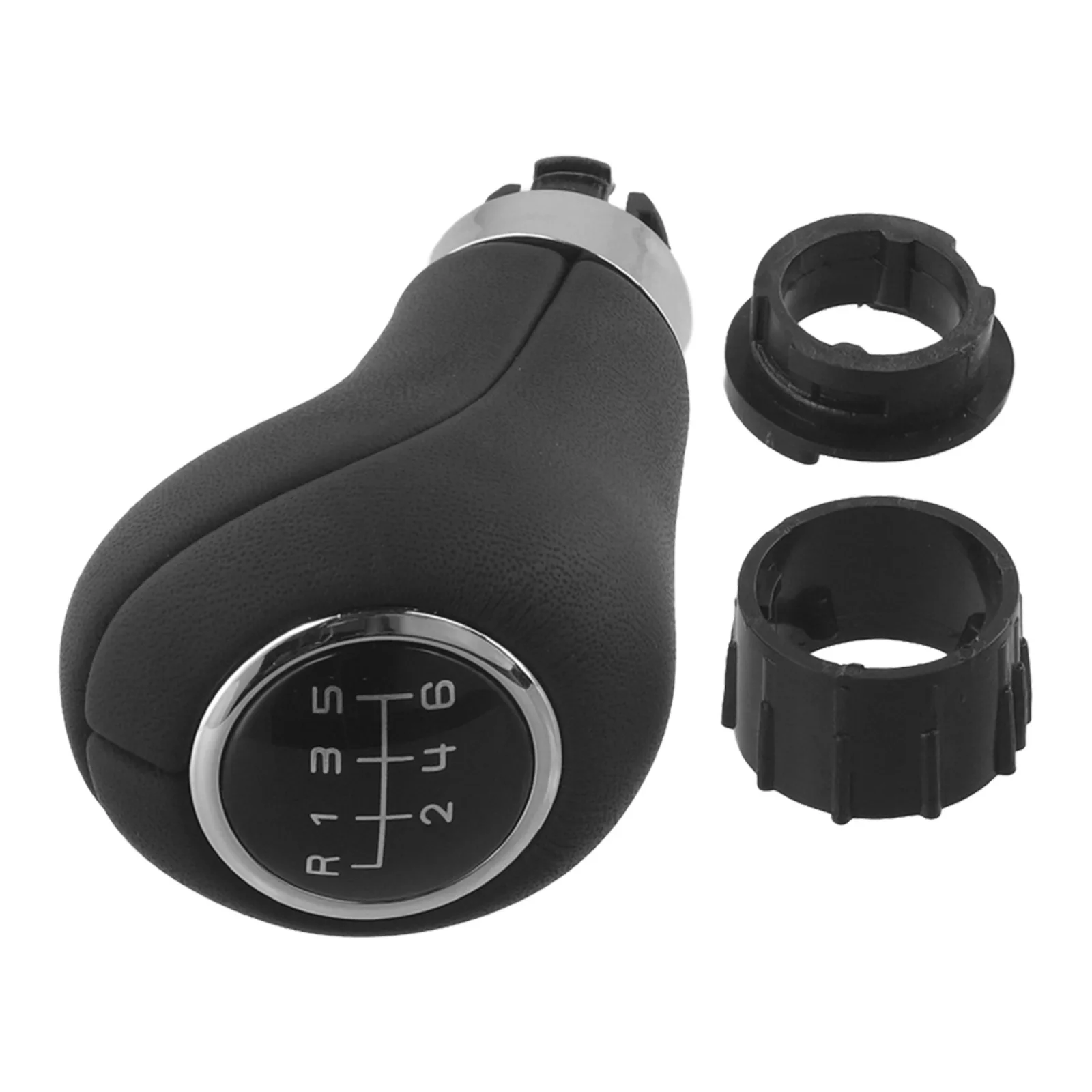 Leather 6-Speed Gear Shift Knob for Mercedes-Benz C-Class W203 W204 T204 W209 E-Class W212 A207 C207 GLK X204 Models