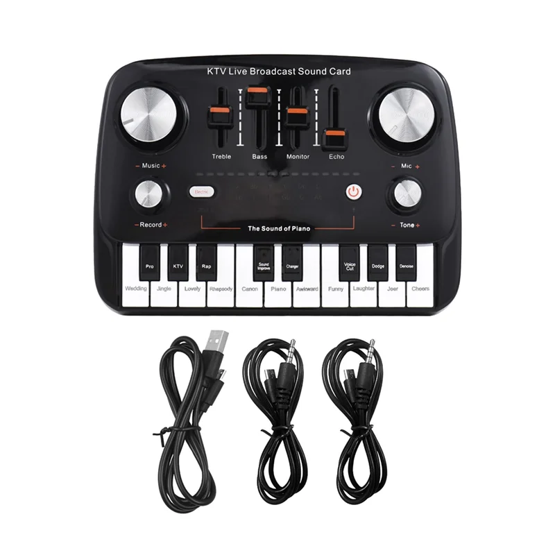 

A06F-KTV Live Broadcast Sound Card Audio Recording Desktop Singing Wireless Lossless Transmission Plug And Play Voice Changer