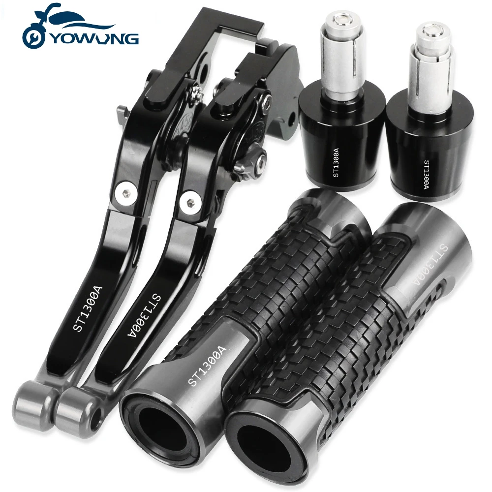 

For HONDA ST1300A 2003 2004 2005 2006 2007 ST 1300A Motorcycle Aluminum Brake Clutch Levers Handlebar Hand Grips ends