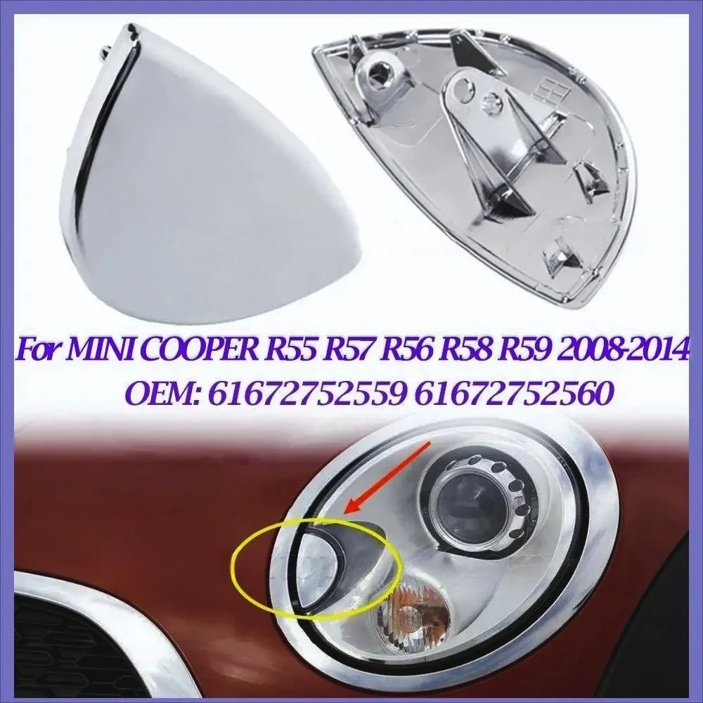 61672752559 61672752560   Aranla  faro  parachoques lantero, cubierta cromada izquierda y recha para MINI COOPER R55 R57 R56 R58