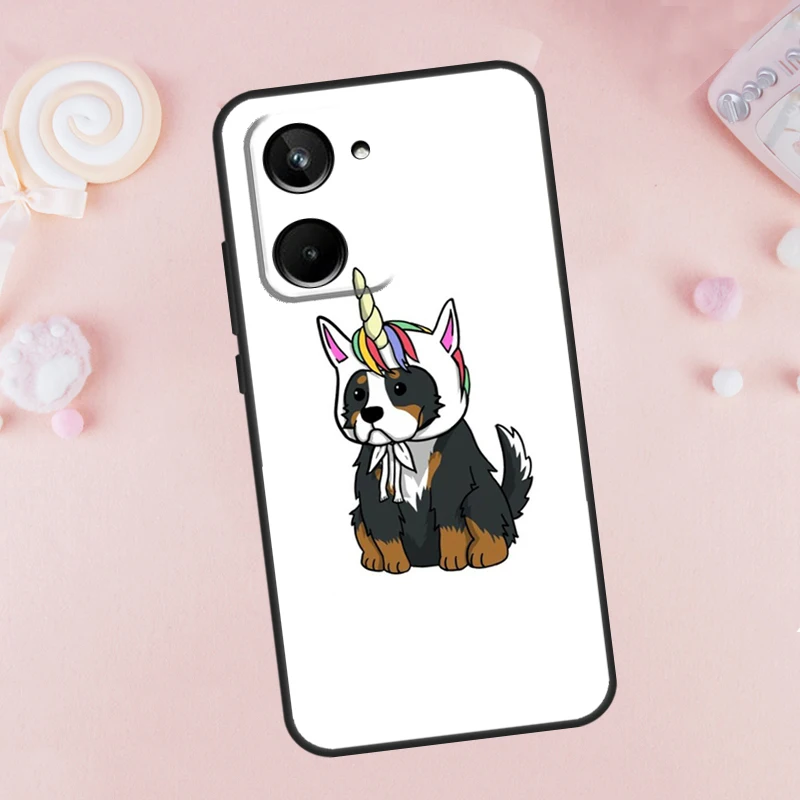 Funny Bernese Mountain Dog For Realme 9 10 11 12 Pro Plus GT5 GT Neo5 C21Y C25s C30 C31 C33 C35 C51 C53 C67 C55 Case