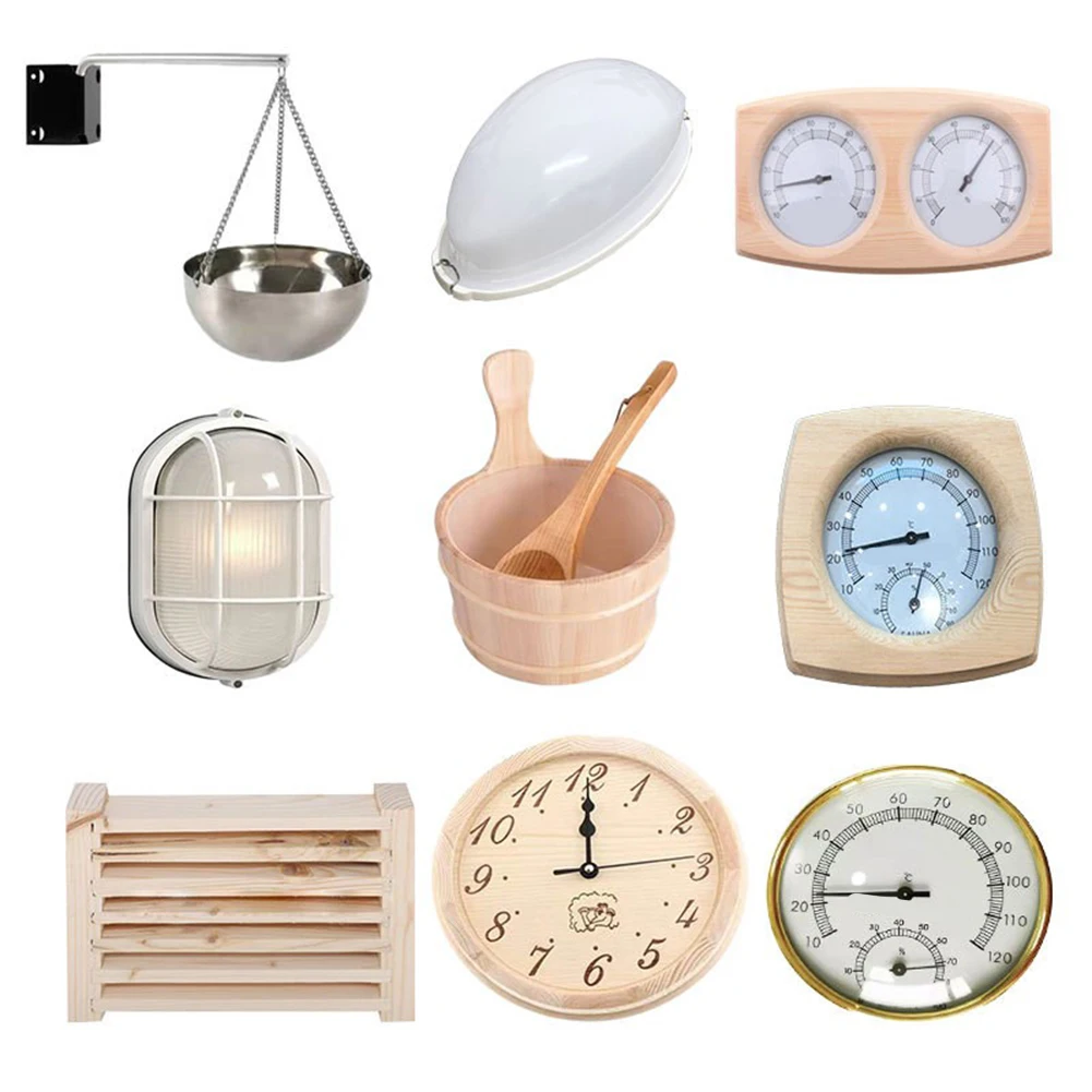 Heat Resistant Wooden Clock for Sauna Steam Room Humidity Proof Wall Clock with Concealed Hanging Holes Easy Install