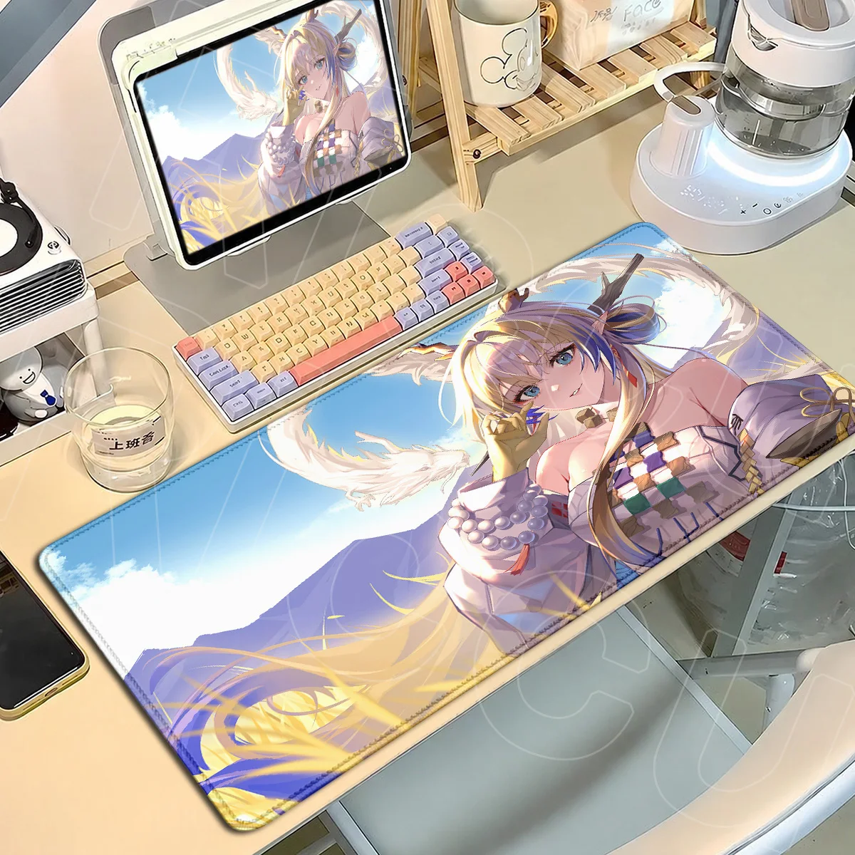 HD-Druck Niedliches Mädchen PC-Gaming-Zubehör Arknights Shu Locking Edge Mauspad Kawaii Drachen Büro-Schreibtischunterlage 900x400mm – Detail 12