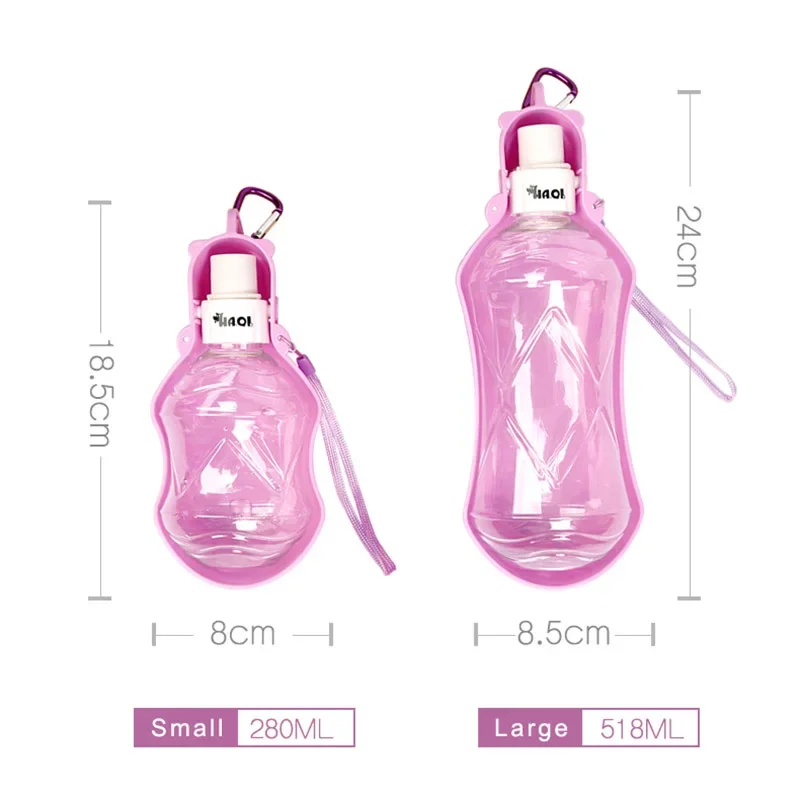 S/L Foldable Plastic Pet Dog Water Bottle for Dogs Cats Travel Puppy Drinking Bowl Cup Outdoor Pets Water Feeder Dispenser