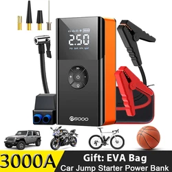 3000a Car Jump Starter Power Bank 12v Portable Battery Booster Charger Starting Device Petrol Diesel Car Starter Auto Emergency