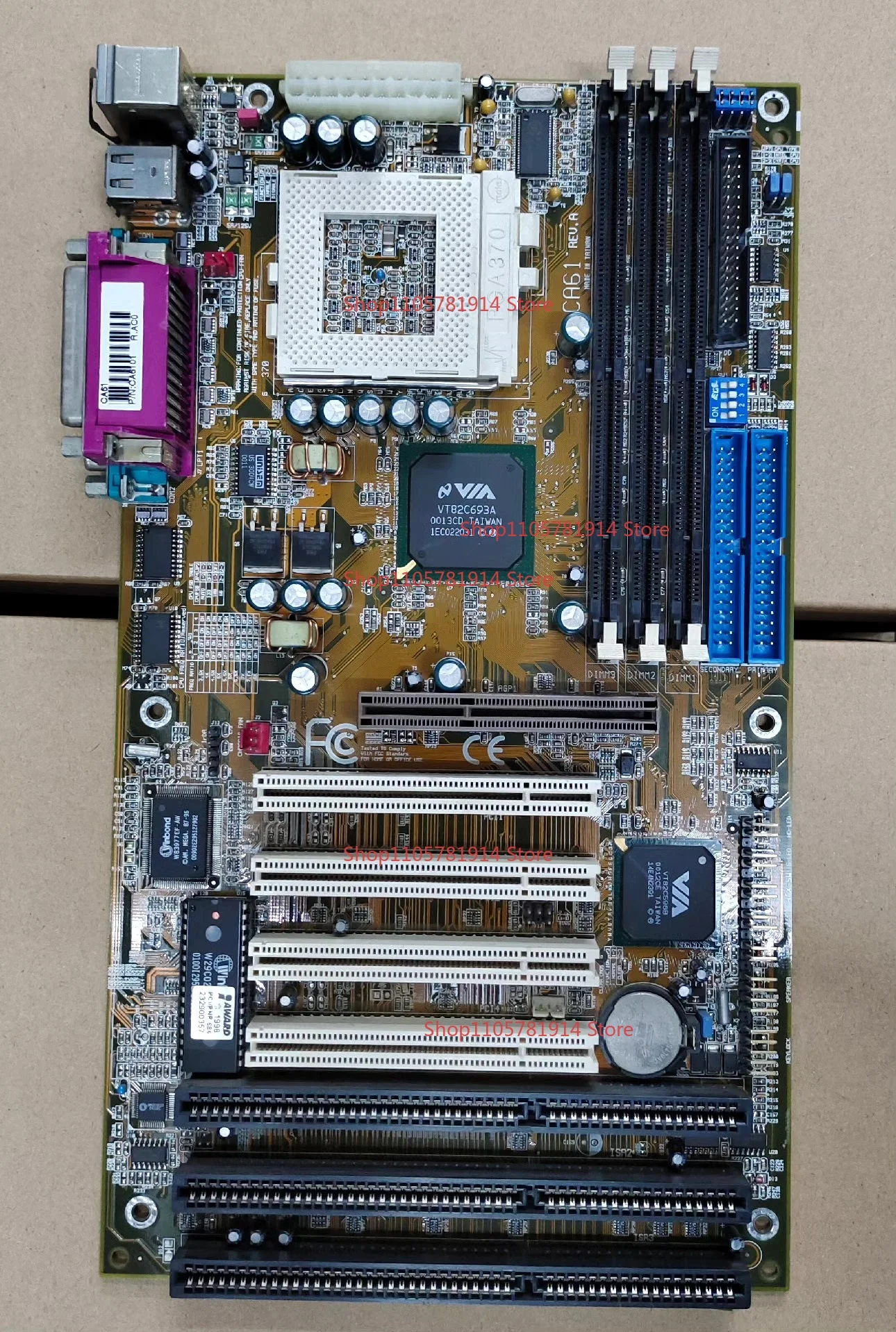 For DFI Youtong CA61 Main Board Socket370 VIA693A Chipset SDRAM with ISA Serial Port LPT Industrial Control Equipment Main Board
