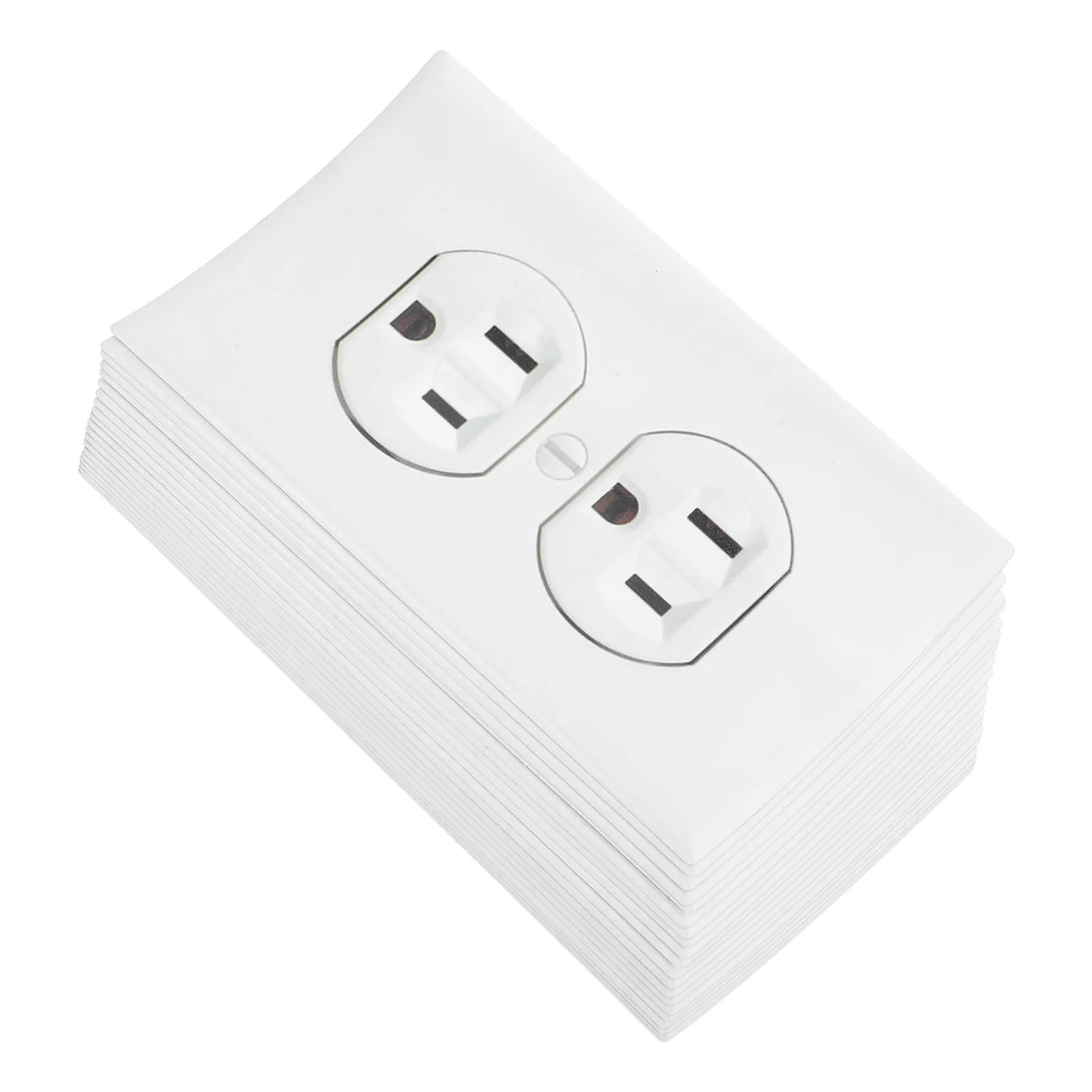 

20pcs Simulated Socket Sticker prank outlet covers Durable vinyl Creative design Easy apply Versatile usage Ideal pranks Wall