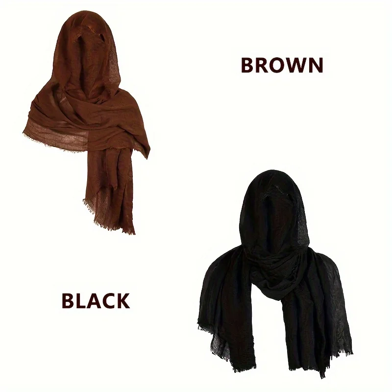 كيب القرون الوسطى - وشاح بغطاء للرأس متعدد الأغراض، منديل، وشال لأزياء الهالوين، واجبات عصر النهضة
