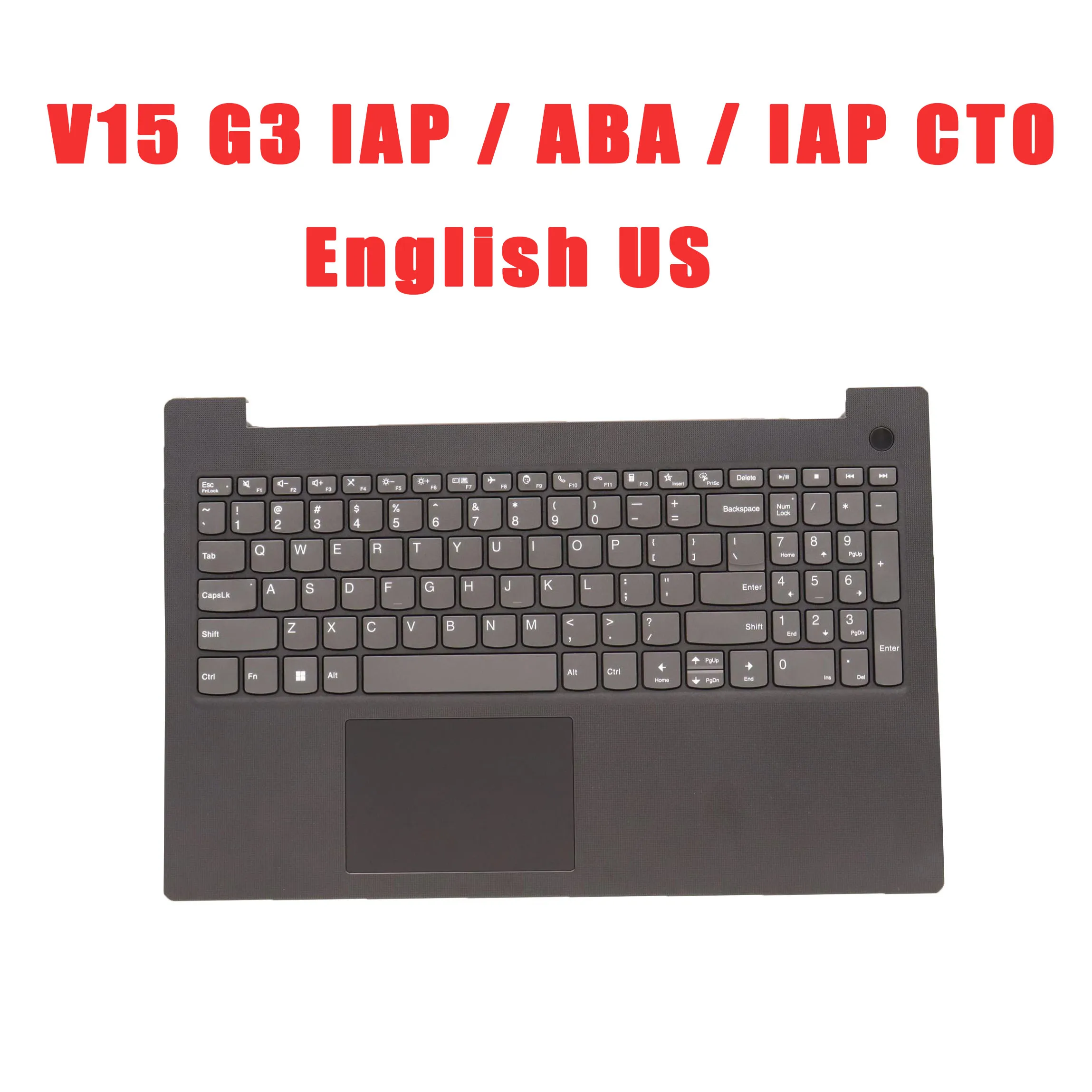 

Laptop PalmRest&keyboard For Lenovo V15 G3 IAP G3 ABA G3 IAP CTO English US 5CB1H80220 With Touchpad Non Backlight Black
