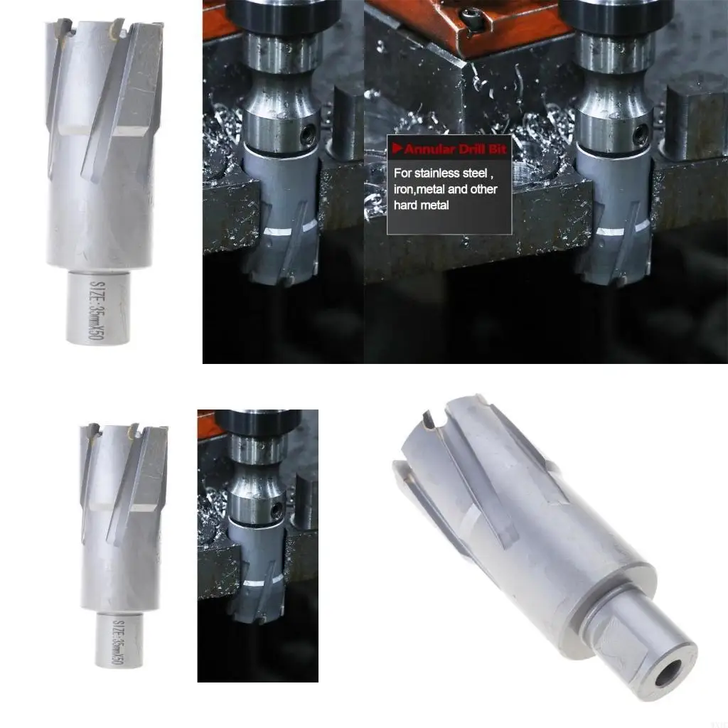 

WXTC Annular Hole Cutter 50mmx35mm Drill Bit Weldon Shank Hollow Drill Bit Hole