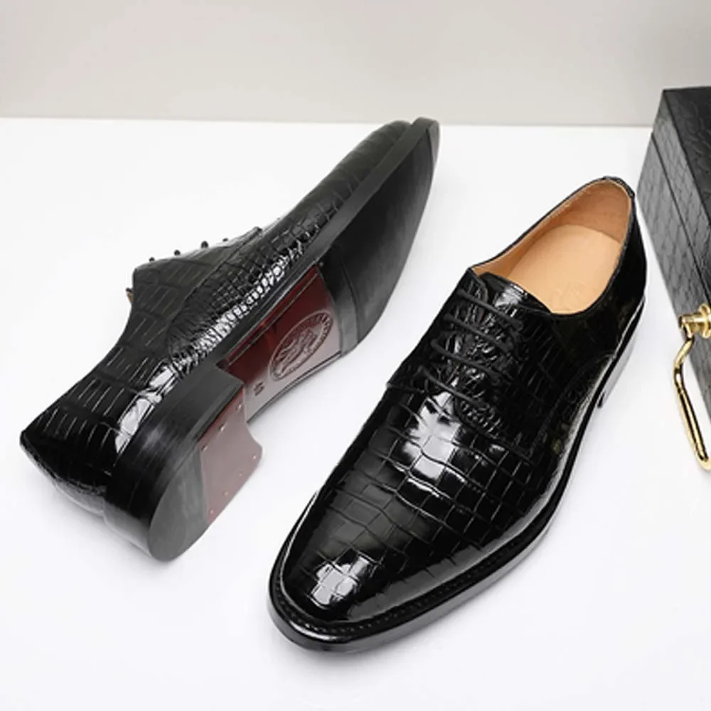 

Hulangzhishi мужская формальная обувь мужская обувь из крокодиловой кожи