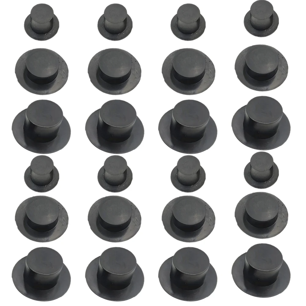 

60 Pcs Mini Hat Plastic Hats DIY Accessories Christmas Centerpieces Snowman Miniature Crafts Practical Decorations