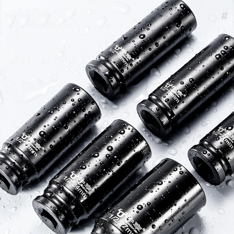 8-28mm Impact Wrench Socket Square Driver Head 1/2" Impact Socket Lengthed Adapter Wrench Head Hexagon Electrical Wrench Socket image 3