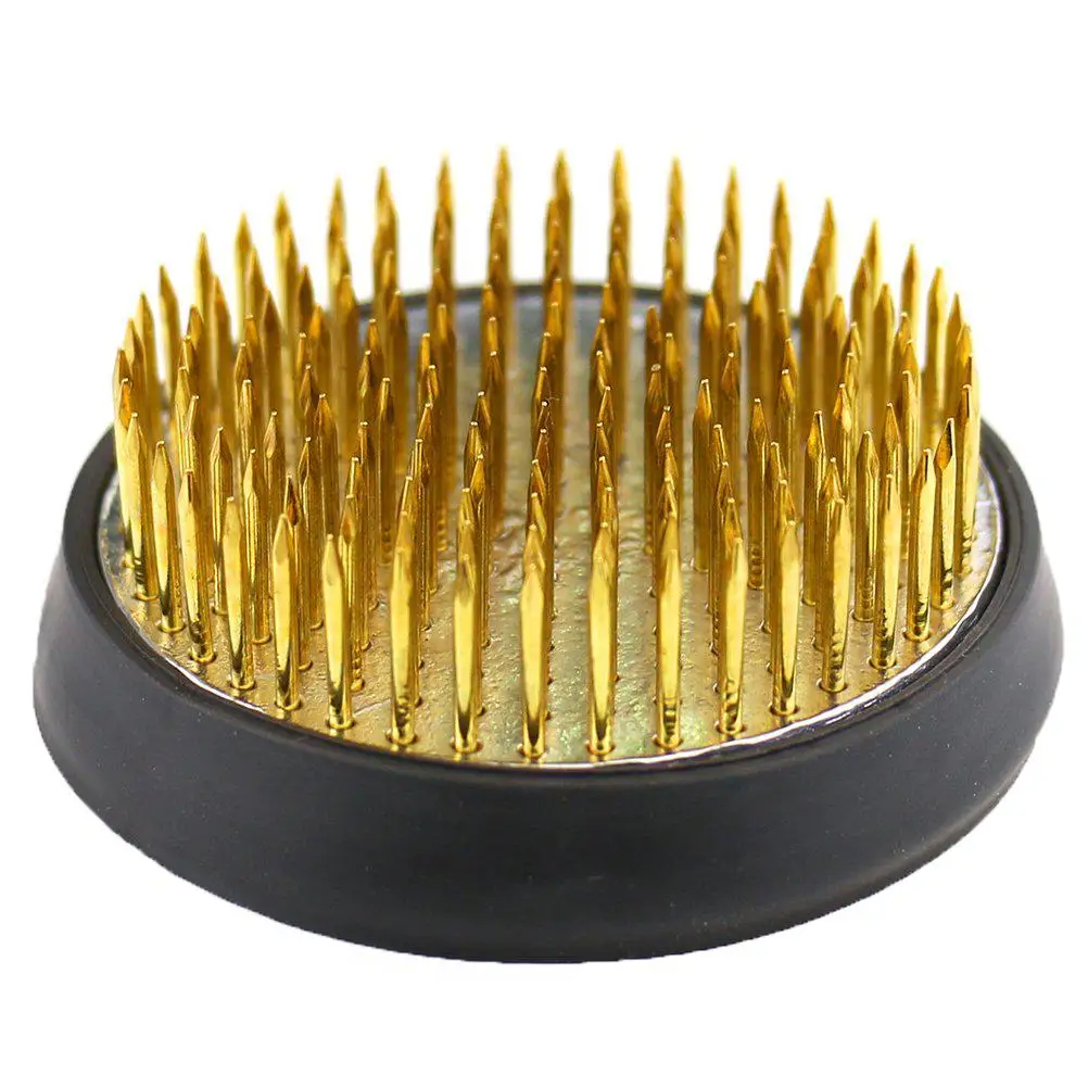

Copper Needle Flower Arranger Round Frog Holder Premium Material Easy Use Great Arranging Flowers Vase Protector Rubber