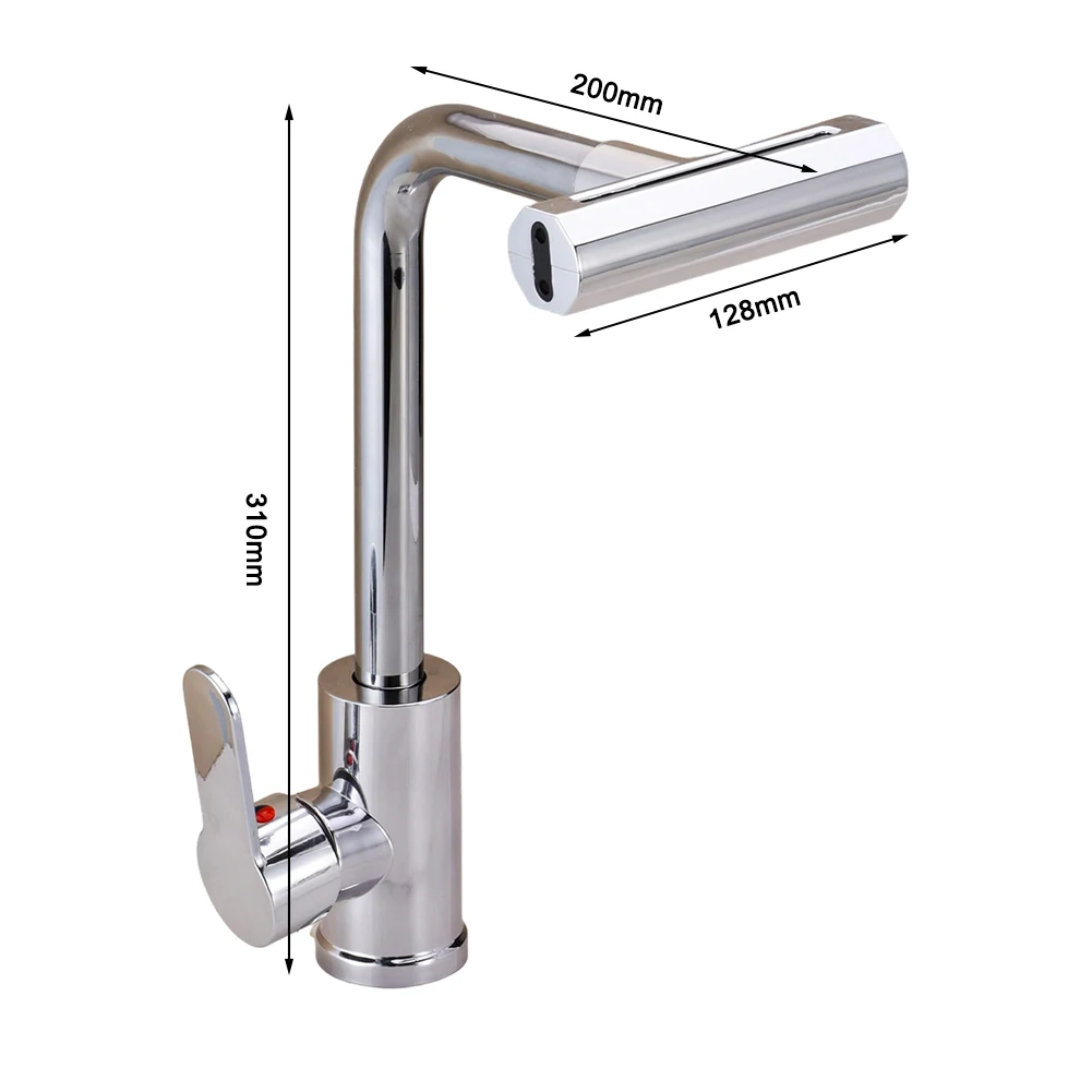 360 Degree Swivel Stainless Steel Kitchen Tap with Pull Out Extendable Reach and Four Jet Modes for Sink Compatibility