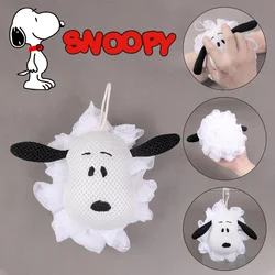 Snoopy Cartoon Soft Shower Mesh Bath Sponge Balls Shower Puff Body Cleaner Exfoliating Scrubbers Bath Ball Bathroom Accessories