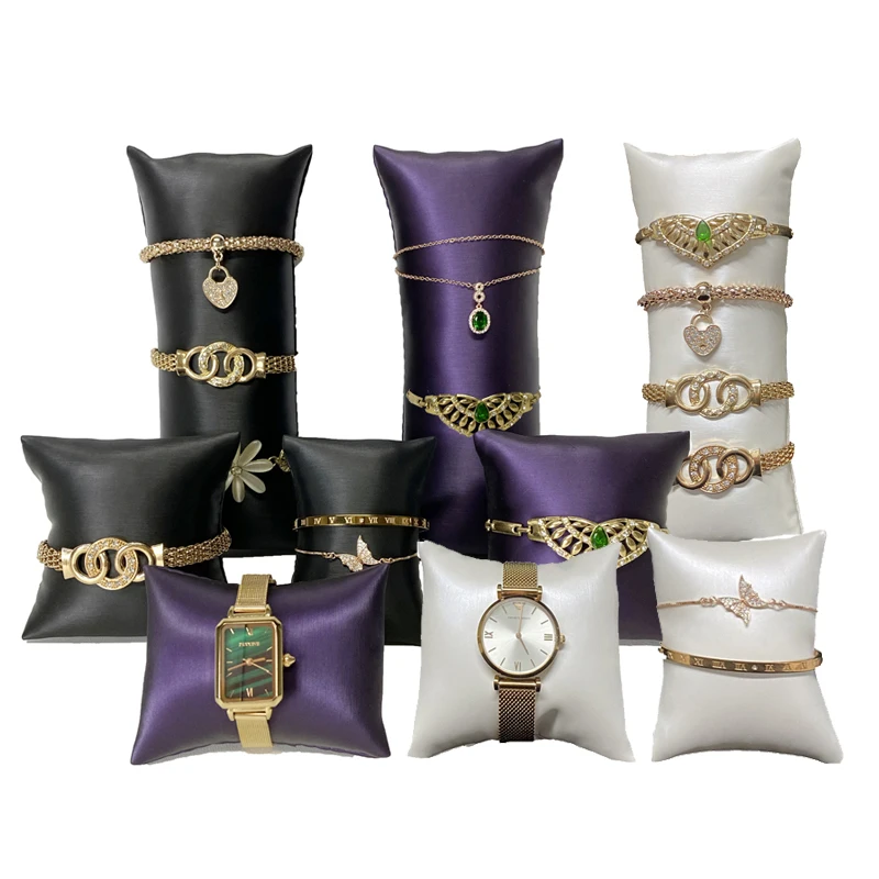 Brushed Pu Leather Watch Pillow Jewelry Display Storage Pillow Bracelet Display Stand Watch Storage Pillow