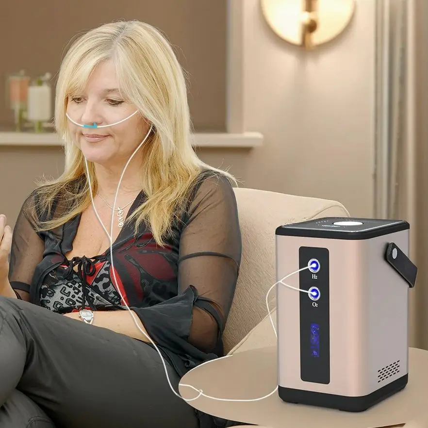 

Generator hydrogen inhalation machine 99.99% Portable Purity Dual Outlet H2 portable 450ml/min Hydrogen Inhalation Machine