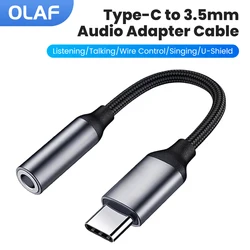 USB Type C to 3.5mm AUX Adapter Type-c 3.5mm Jack Audio Cable Headphones Cable Converter for iPhone 16 15 Samsung Galaxy S24 S23