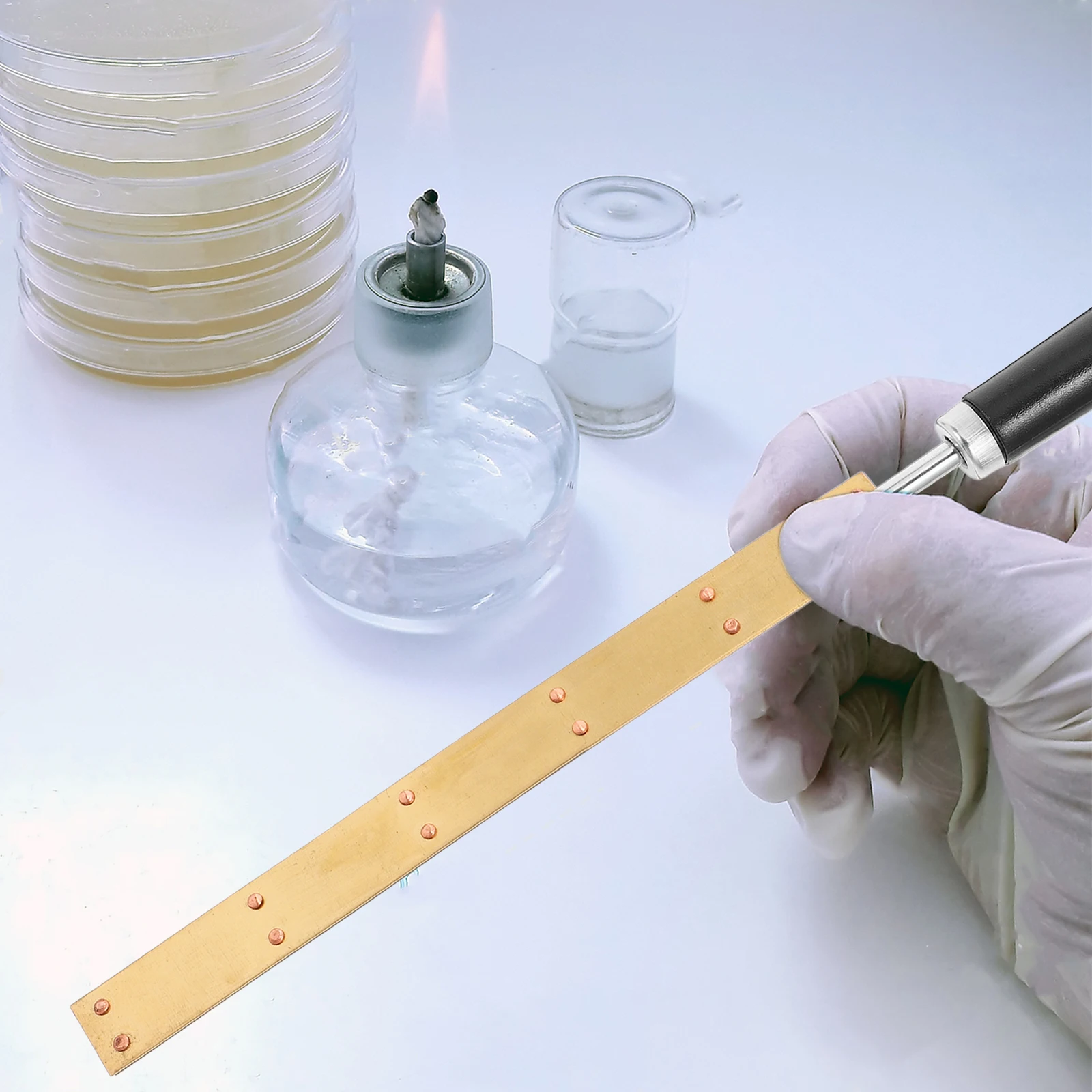 

Thermal Expansion Experiment Kit Bimetallic Strip Handle Physics Strips Teaching Tool For Students Iron Copper