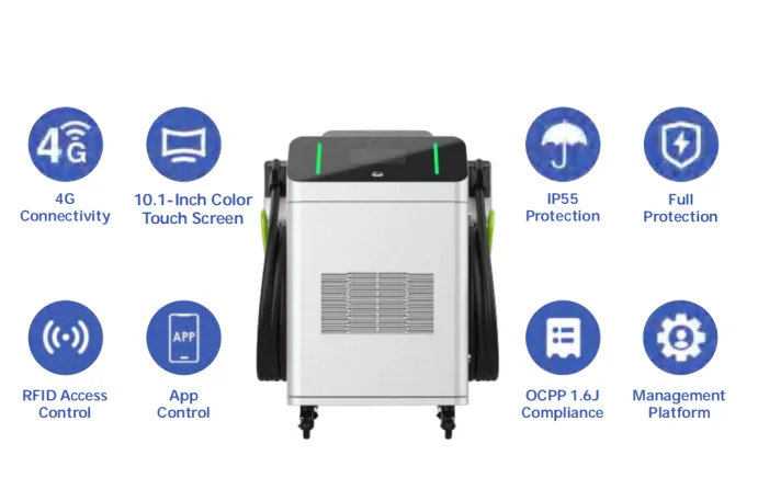 New Over 100kW EV Wallbox Mobile CCS Charger DC Fast Charger with IP54 Waterproof and WiFi/ for Electric Cars