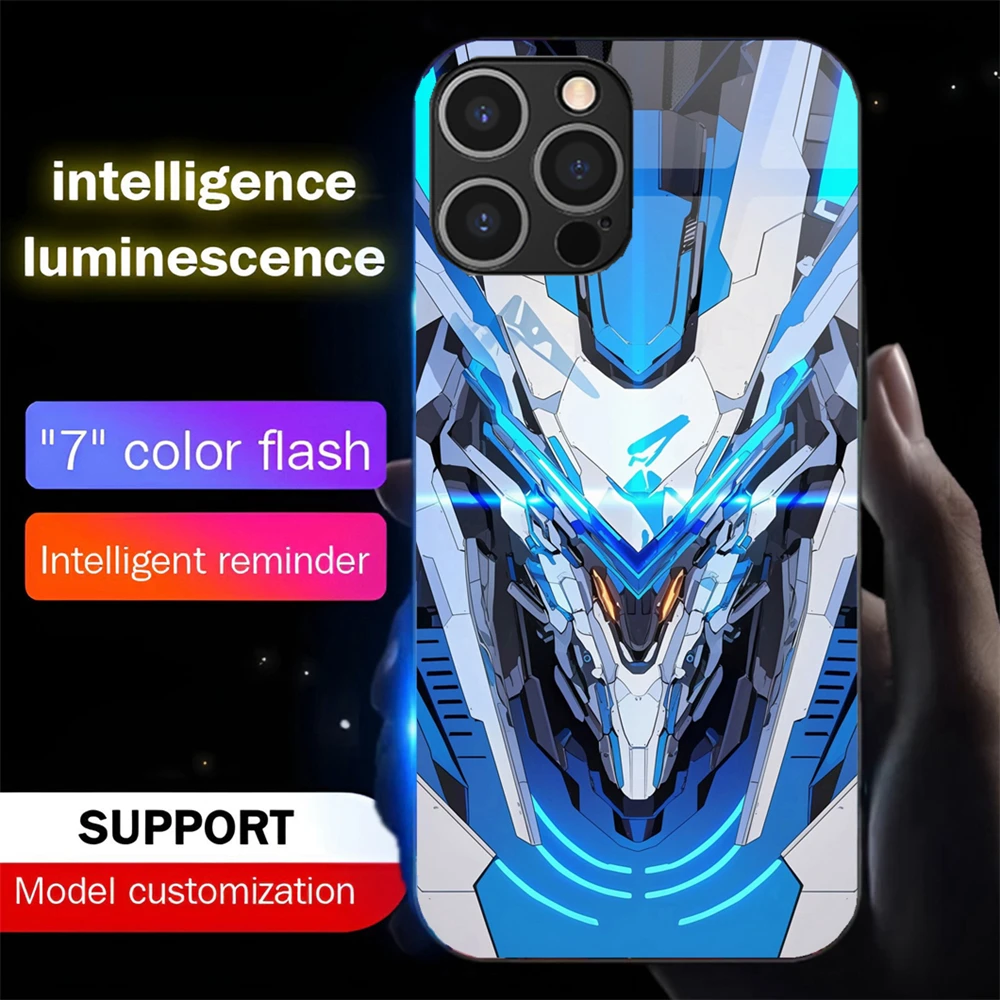 

So Cool Luminous Armor Luminous Phone Case LED Light Glass Shockproof Cover For Samsung S25 S24 S23 S22 S21 S20 FE Plus Ultra