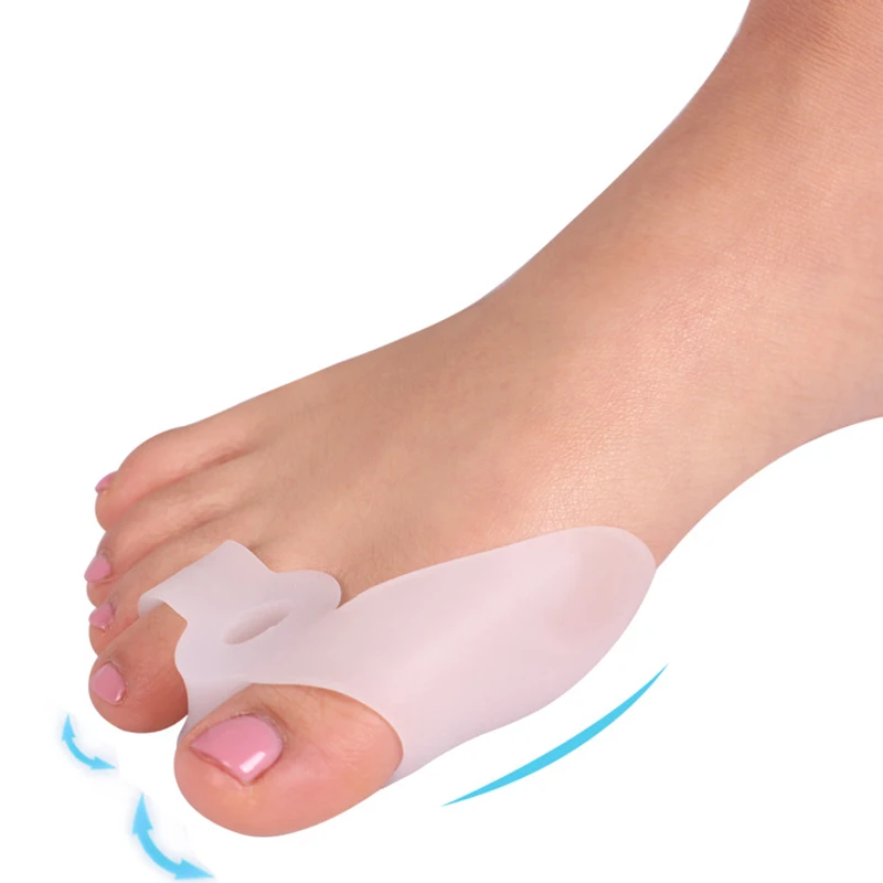 =Silicone Gel Bunion Toe Separator Spreader Eases Pain Foot Hallux Valgus Correction Massage Pedicure Tools