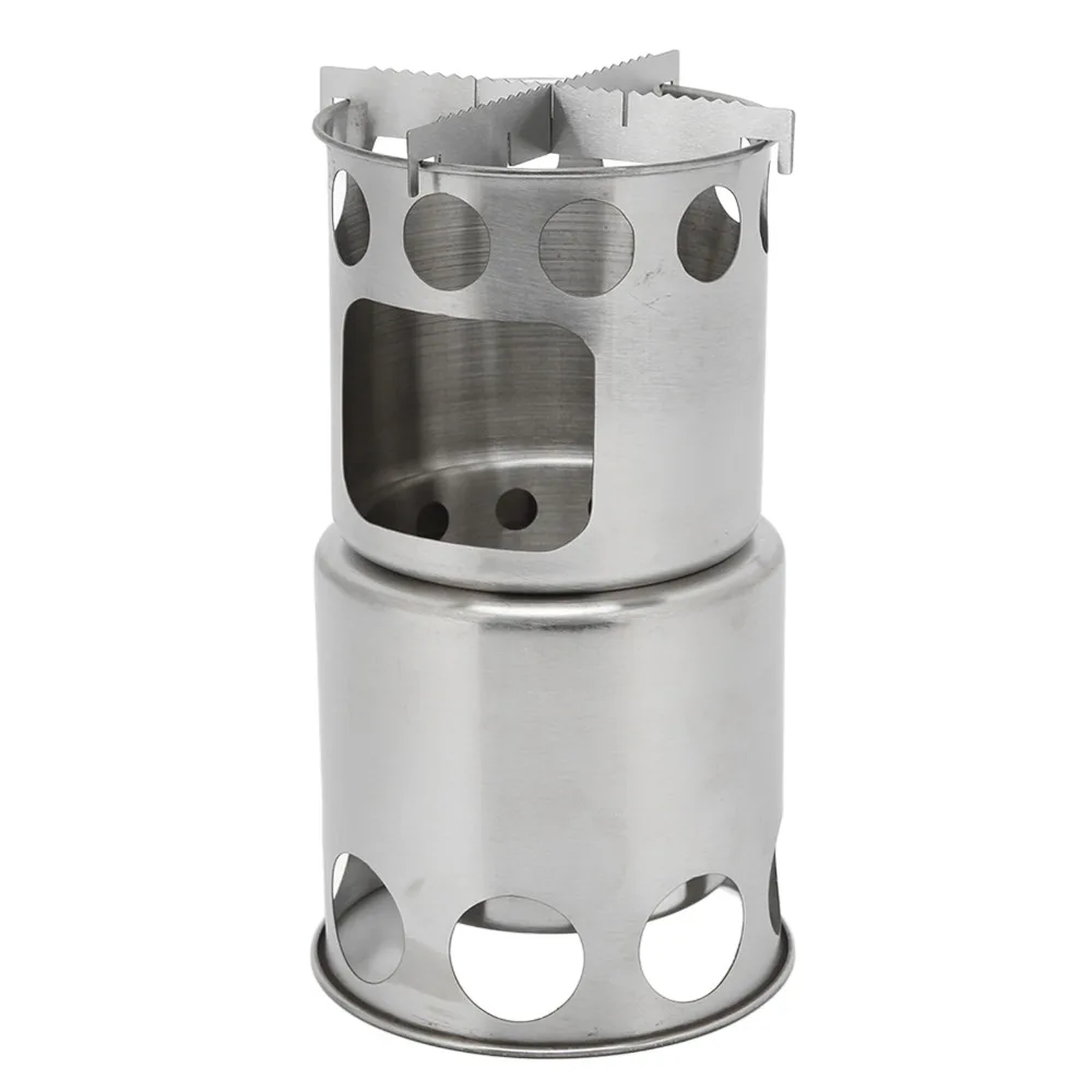 

Прочный набор походной посуды из нержавеющей стали с нескользящей подставкой и сетчатым мешком, портативный набор для приготовления пищи на природе