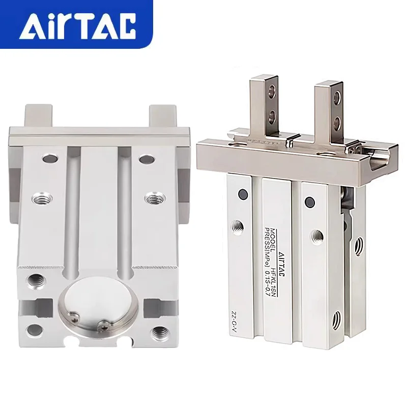 AirTAC Extended Stroke HFKL Air Finger Gripper Parallel With Guide Pneumatic Cylinder HFKL10/16/20/25 Clamping Jaw B N F Magnet