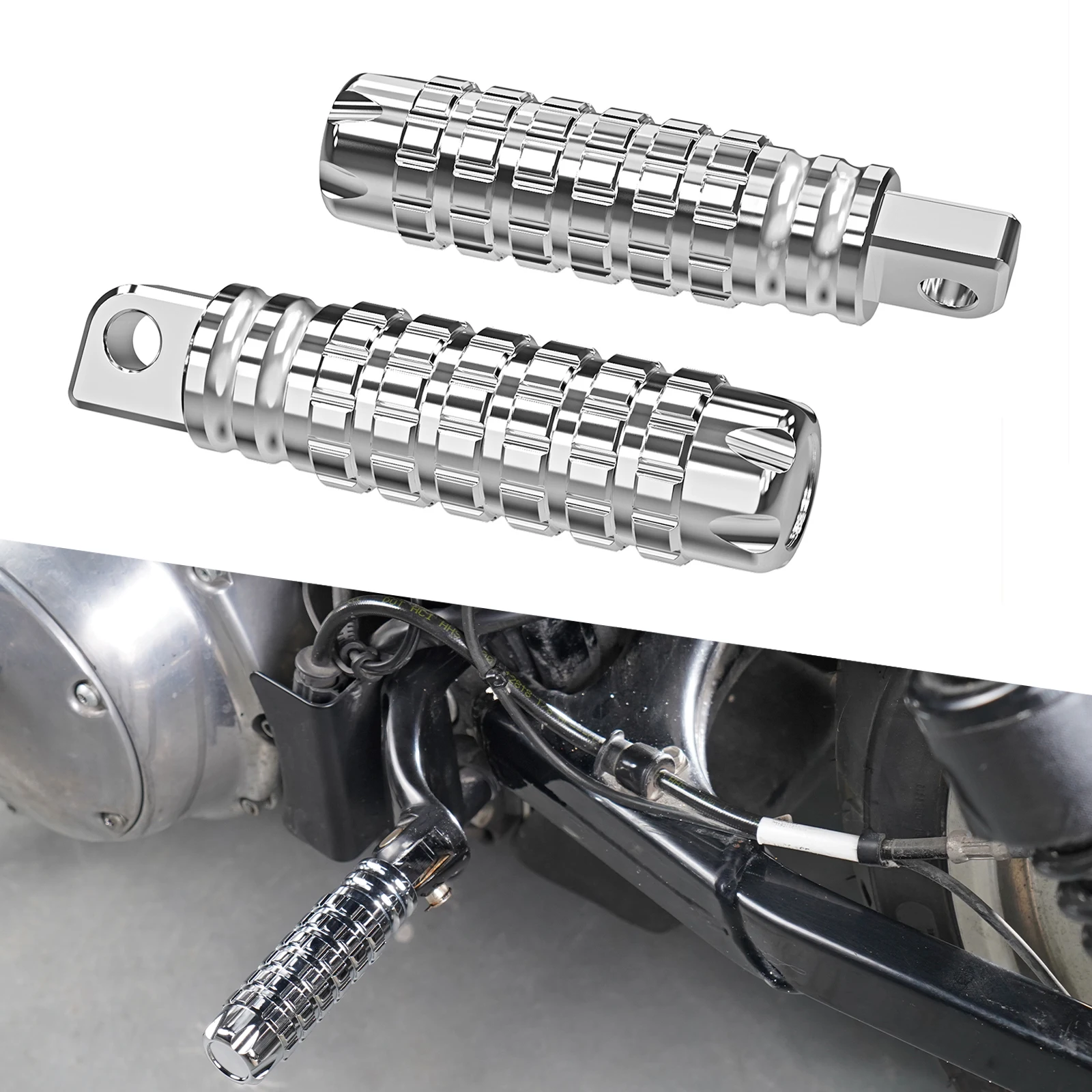 Passenger Footpegs Footrests for Harley Sportster XL883 XL1200 Forty Eight/Special Seventy Two Iron 883 Roadster 1200 SuperLow