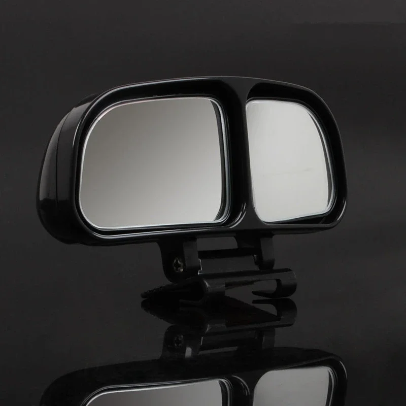 Hot 2Pcs Vehicle Car Blind Spot Square Wide Rear View Mirrors Side Universal Black / Silver