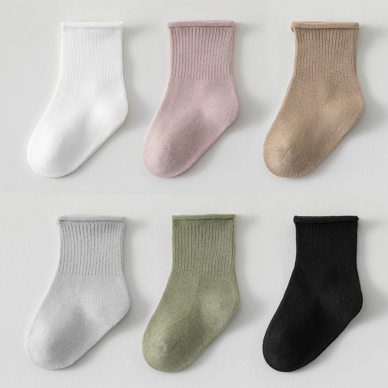 

Однотонные детские носки, весенне-осенние носки средней длины, мягкая обувь для мальчиков и девочек, детские хлопковые носки для детей 0–3 лет, спортивные повседневные носки до середины икры для младенцев