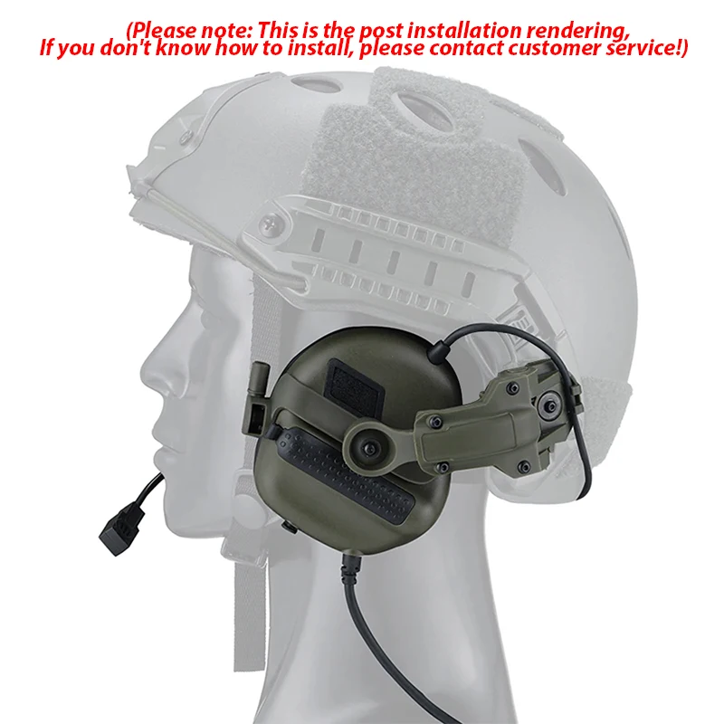 ARM NEXT Tactical Headset with Bracket Military Hunting Shooting Noise Cancelling Headphone