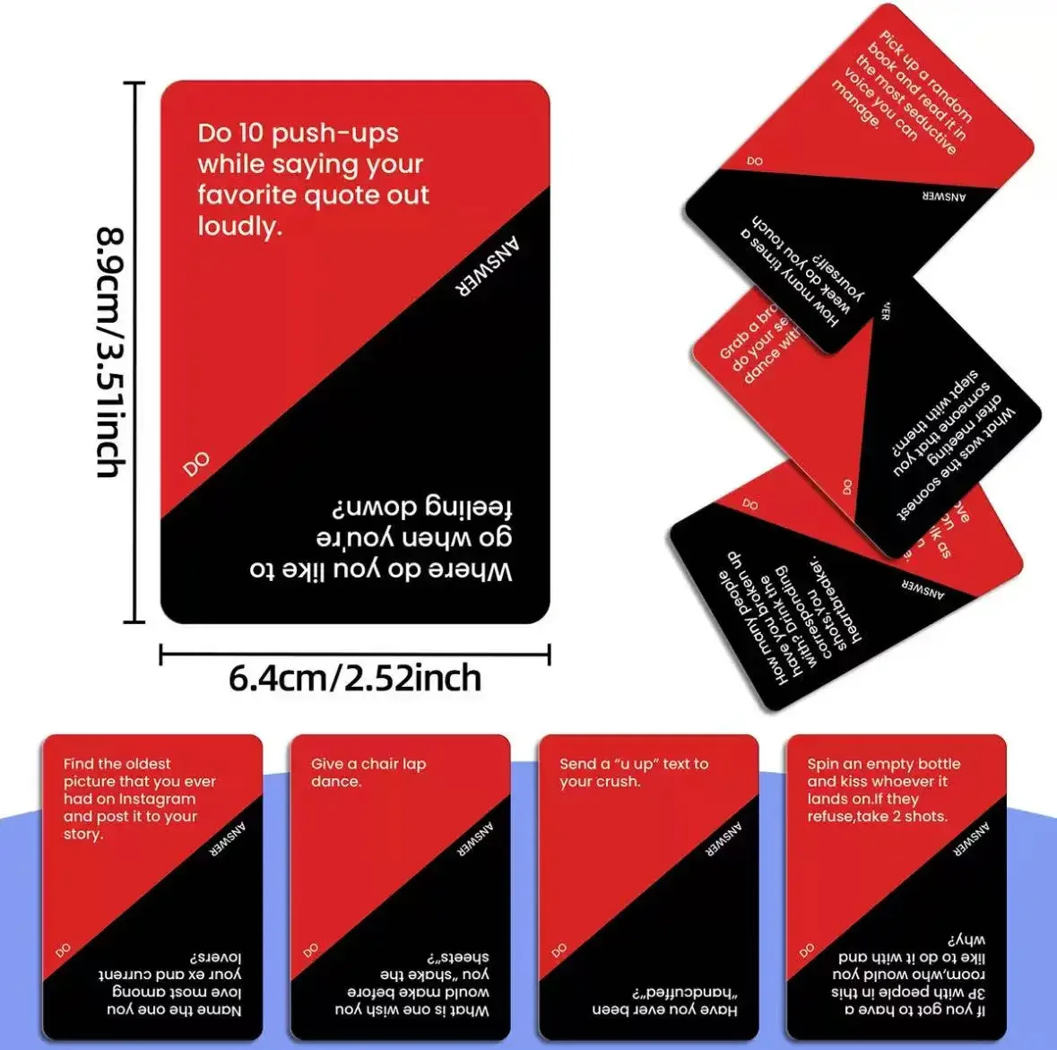 50 بطاقة ألعاب تفاعلية غير رسمية للبالغين من Truth or Dare مناسبة لتجمعات العديد من الأشخاص #4