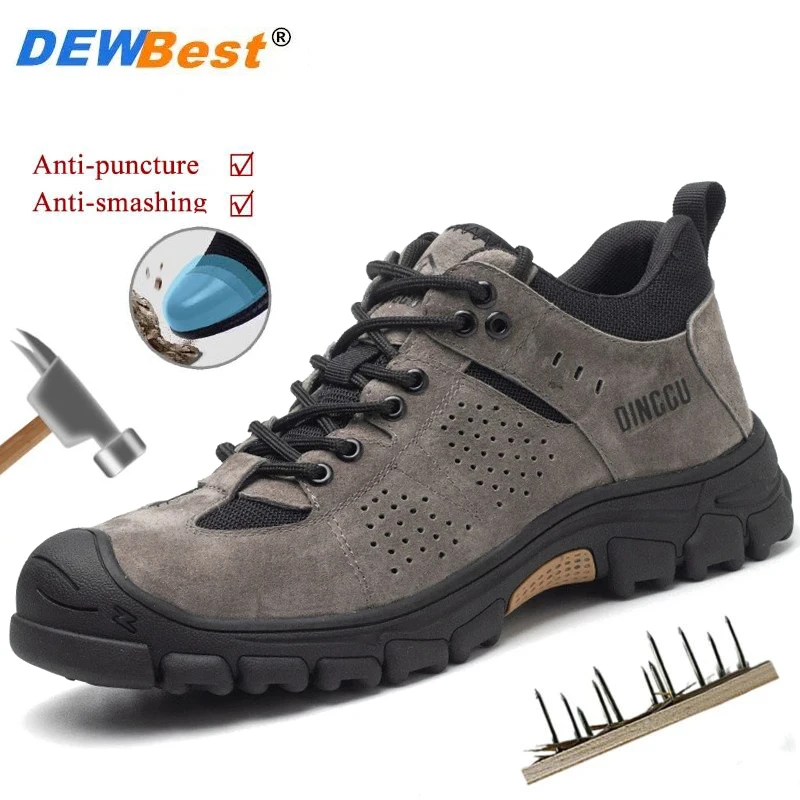 Men's fall shoes anti-smash anti-puncture steel-toe shoes wear-resistant non-slip safety protection work shoes