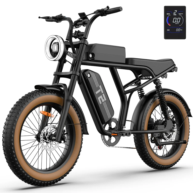 URLIFE T2 City Erwachsenen E-Bike 48V15.6AH Akku Stadtpendler Elektrofahrrad 20*4 Zoll Fette Reifen E-Fahrrad – Detail 10
