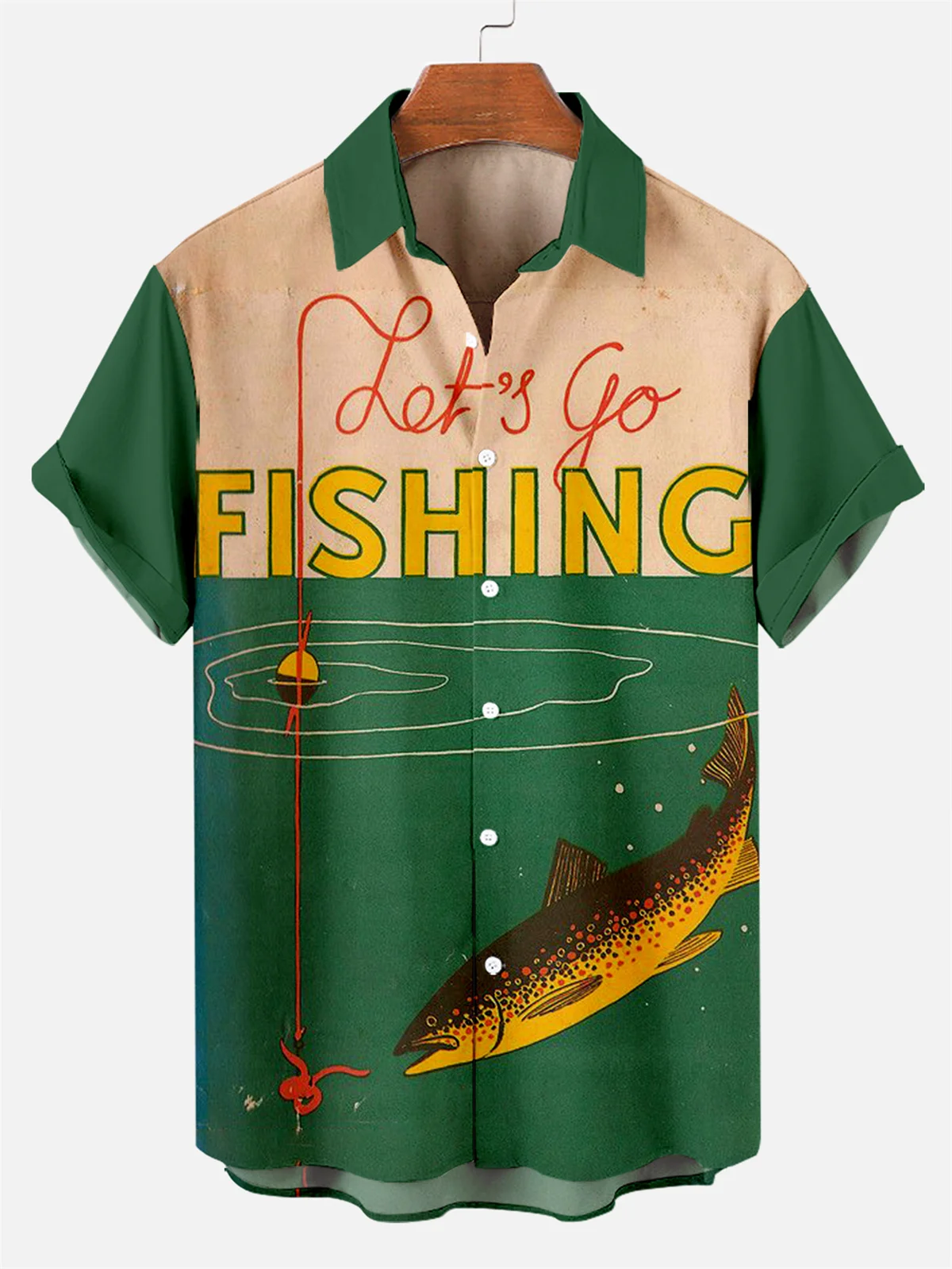 

Men's Funny Fish Print Shirts 3D Holiday Hawaiian Shirt Summer New Women Short Sleeve Turn-down Collar Blouse Casual Beach Top