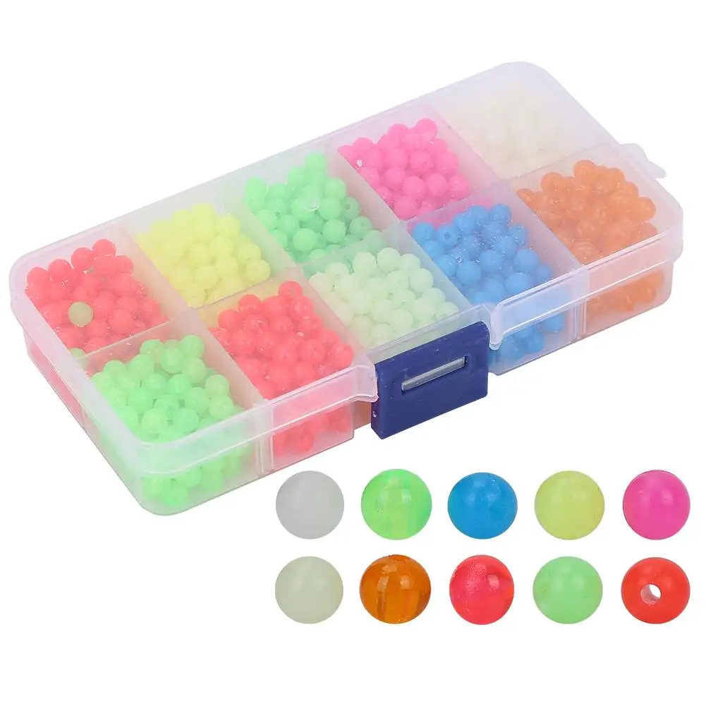 

1000pcs Luminous Plastic Beads Box Fishing Tackle Baits Tools For outdoor Accessories